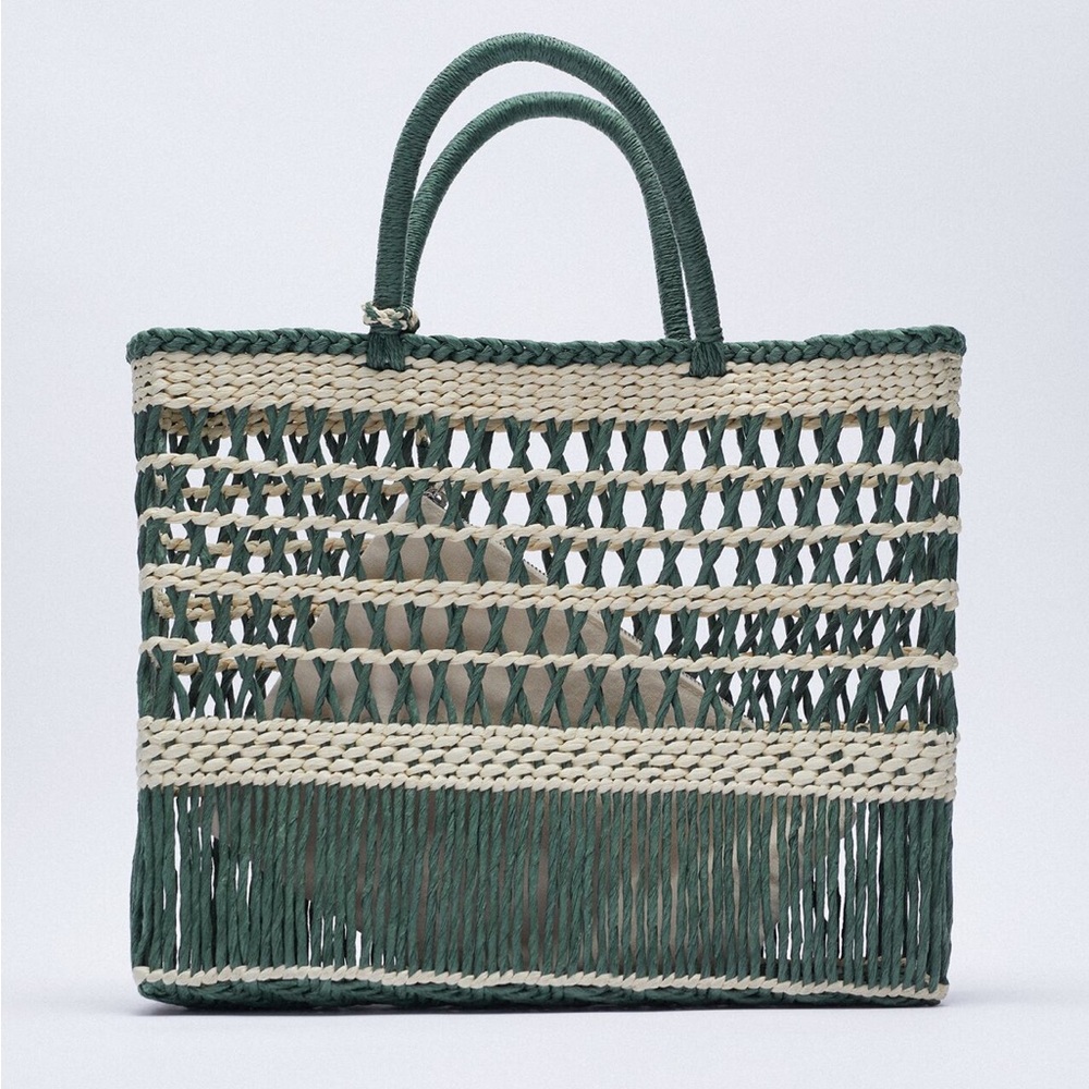 NWOT ZARA SHOPPER TRENZADO